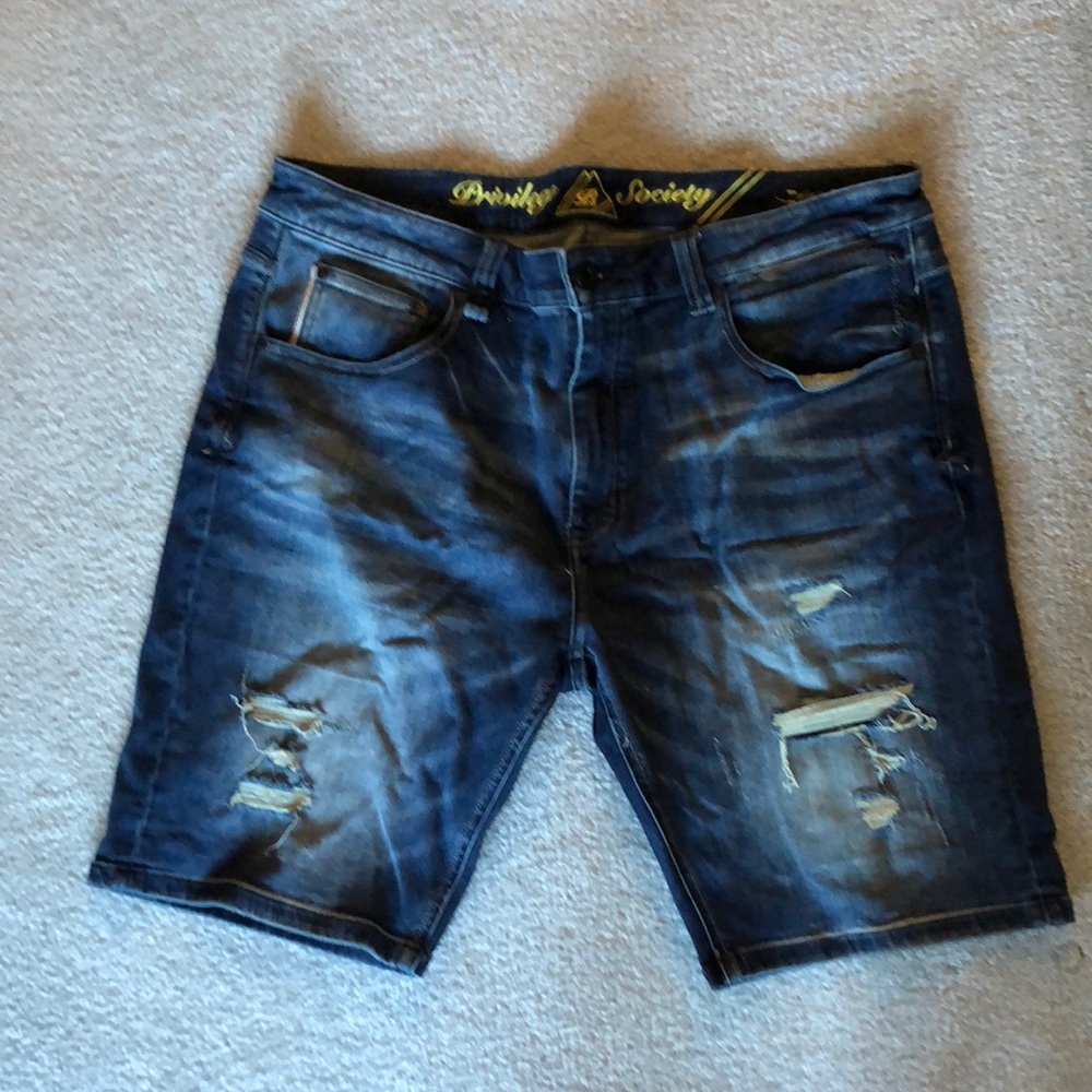 Mens privilege society Jean shorts